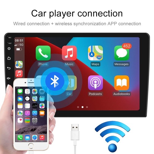 2DIN Autorádio 9" WORCA A3018 4GB+32GB Android 13 s CarPlay, Android Auto, GPS WIFI BT FM
