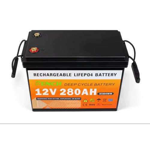 Dobíjecí lithiová baterie 12V 280AH s technologií BT Lifepo4 s BMS pro solární systém, obytný automobil, motocykl, loď (v EU skladě)