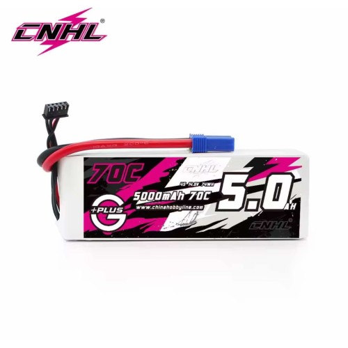 CNHL LiPo baterie 4S 14,8V 5000mAh 70C G+Plus s konektorem EC5 pro auto, nákladní automobil, nádrž, vrtulník, kvadrokoptéru, letadlo, loď, hobby díly