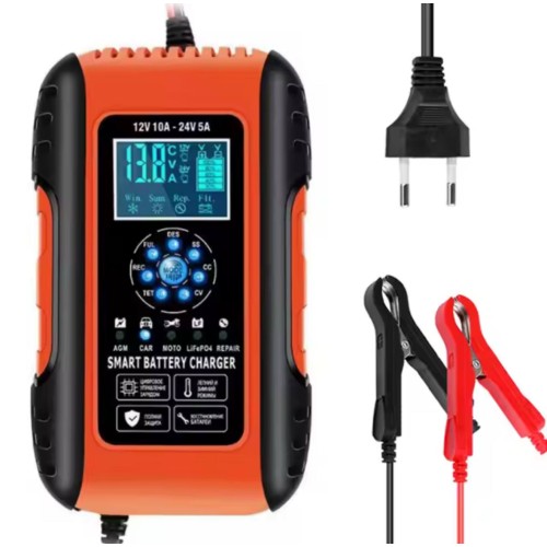 Pulse Repair ZYX-J50 Smart Automatic Fast 12V10A 24V5A Lead Acid Lifepo4 Battery Charger Cars Vehicles Motorcycles Van Truck